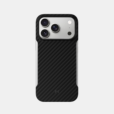 Безрамочный чехол Magssory для iPhone 18 Pro, кевлар (арамид), с магнитами, совместимый с MagSafe 