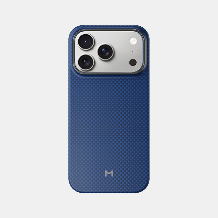 Magssory Aramid Frame Case for iPhone 18 Pro Max, MagSafe Compatible Pixel Blue