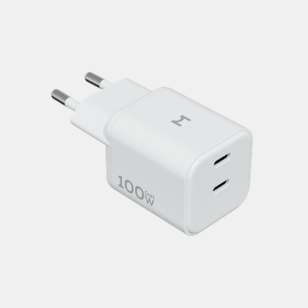 Компактное сетевое зарядное устройство Magssory Nano Pro 100W GaN, с функцией быстрой зарядки White