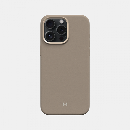 Чехол для iPhone 15 Pro Eco Leather Case Latte