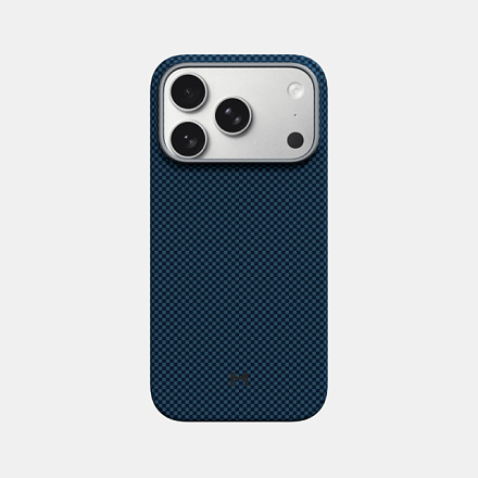Magssory Aramid Frame Case for iPhone 17 Pro Pixel Blue