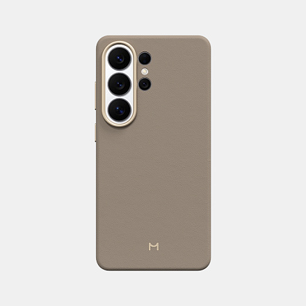 Чехол Magssory для Samsung Galaxy S26 Ultra, экокожа, с магнитами, совместимый с MagSafe Latte