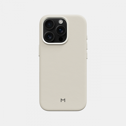 Чехол для iPhone 16 Pro Max Eco Leather Case Ivory